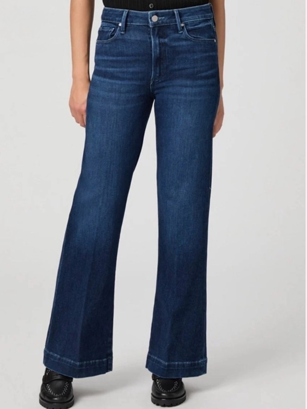 PAIGE Leenah High Rise Wide-Leg Jeans-Dark Wash size 27.